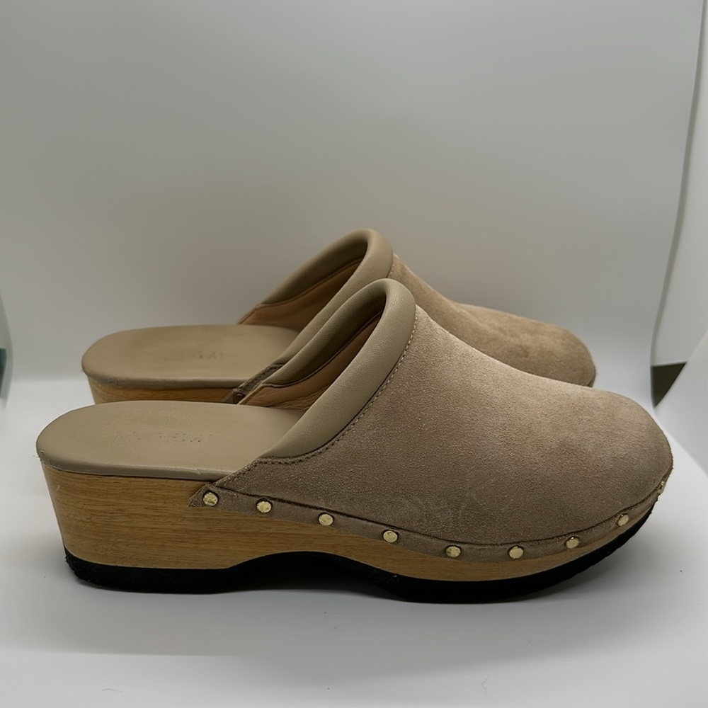 M. Gemi The Greta Genuine Suede Mule Clog in Peach Stone. Size EU 40 / US 9-9.5
